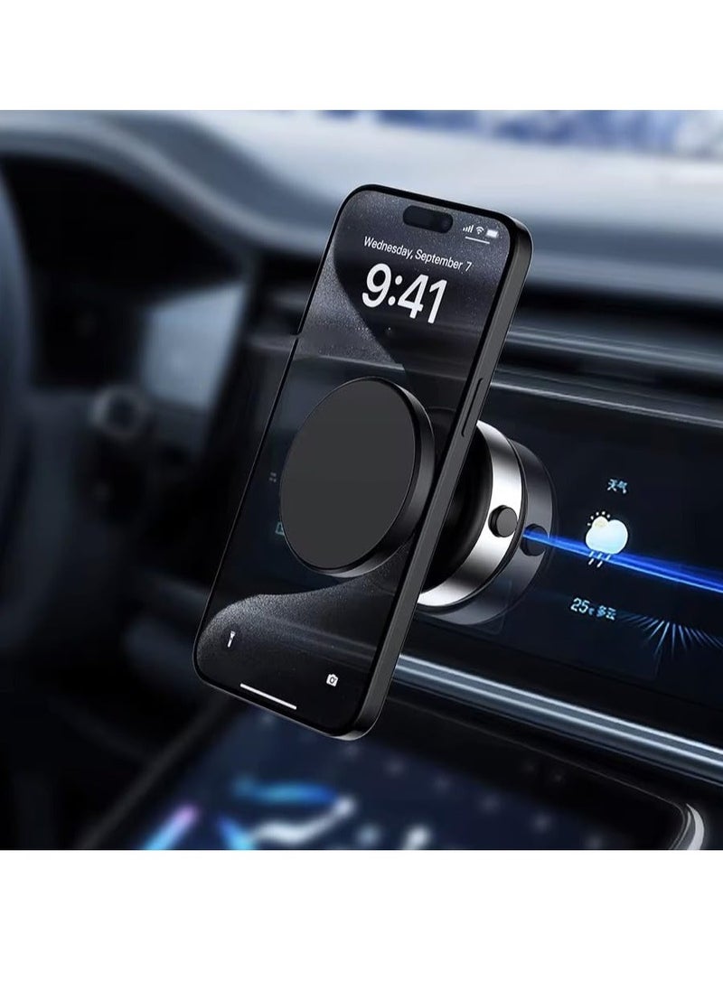 JAJEEK New Magnetic Suction Phone Holder for Car, Mirror, Gym - 360°Rotation Magnetic Car Cell Phone Holder - Compatible with Metal and Glass Surface (Silver) - Image 2