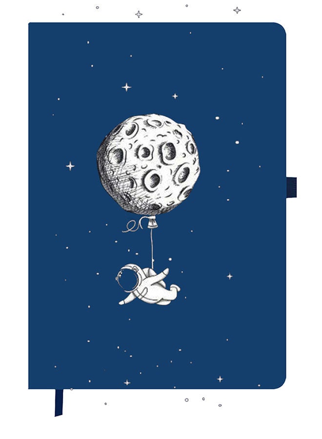 Theodor Designer A5 Thick Blue Hardcover Notebook Astraonaut Imagination - Image 1