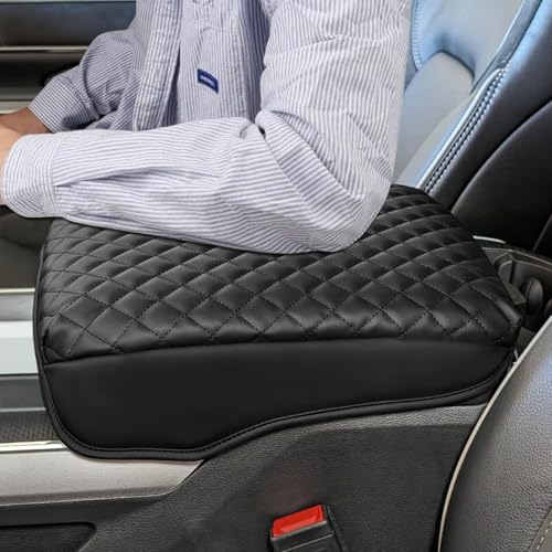 Zxiaochun Center Console Cover Compatible with 2019 2020 2021 2022 2023 2024 2025 2026 Dodge Ram 1500 2500 3500 Accessories, Armrest Lid Leather Protective Cover (Bucket seat console only) - Image 4
