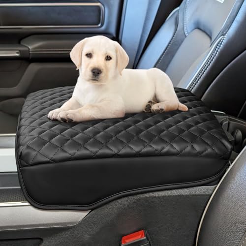 Zxiaochun Center Console Cover Compatible with 2019 2020 2021 2022 2023 2024 2025 2026 Dodge Ram 1500 2500 3500 Accessories, Armrest Lid Leather Protective Cover (Bucket seat console only) - Image 5