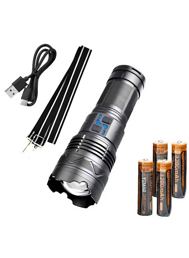 يماو مصباح YM-G501 ​​التكتيكي القوي بتقنية LED وبقوة إضاءة 1200 لومن مصمم للاستخدام الخارجي وحالات الطوارئ مع مدى إضاءة طويل يصل إلى 3000 متر - Image 2