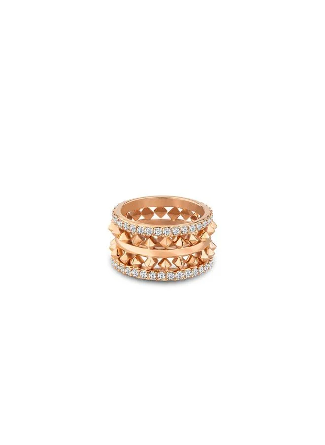 POLICE Ulua Rose Gold Ring with Crystals for Women's 52MM