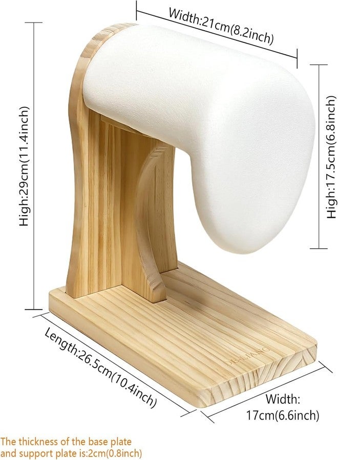 DE-LIANG Tailor’s Shoulder Ironing Board, Padded Chest & Cotton Cover Shoulder Pressing Board with Sturdy Pine Wood Base, lron Pad for Household Ironing, Tailoring Studio Ironing - Image 3