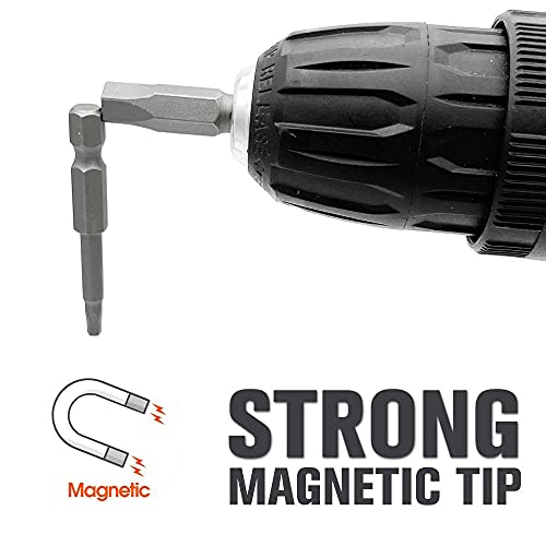 Saipe 10 Pieces Magnetic Pentagon Head Screwdriver Bits Set 1/4 Inch Hex Shank Security Tamper Proof Pentagonal Drive Bit Five-sided Figure Screw Driver Drill Bit for Electric Hand Screwdrivers, 50mm - Image 3