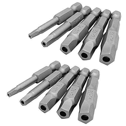 Saipe 10 Pieces Magnetic Pentagon Head Screwdriver Bits Set 1/4 Inch Hex Shank Security Tamper Proof Pentagonal Drive Bit Five-sided Figure Screw Driver Drill Bit for Electric Hand Screwdrivers, 50mm - Image 1
