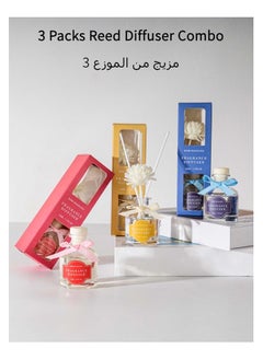 بيوينتي حزمة من 3 ناشر القصب كومبو  3x50 مل 1.7 أوقية  عطر منعش الهواء العطر المنزلي ، ناشر الزيت  - Image 1