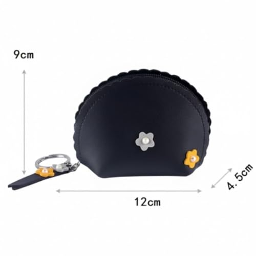 Digital Shoppy Women's Hand Holding Fan Small and Simple Coin Key Case One-Piece Zipper Waterproof Coin Purse - Image 4