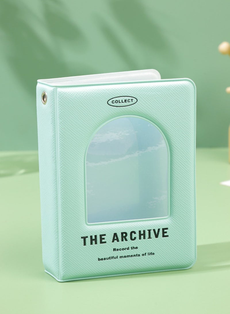 Generic 40-Pieces Storage Book Business Card Holder Photo Album 3 Inches Green  - Image 1
