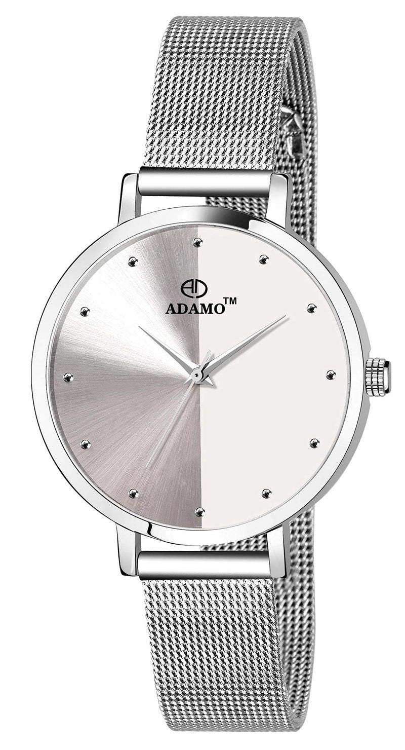 ADAMO Aritocrat White Dial Women's & Girl's Watch 335SSM01 - Image 2