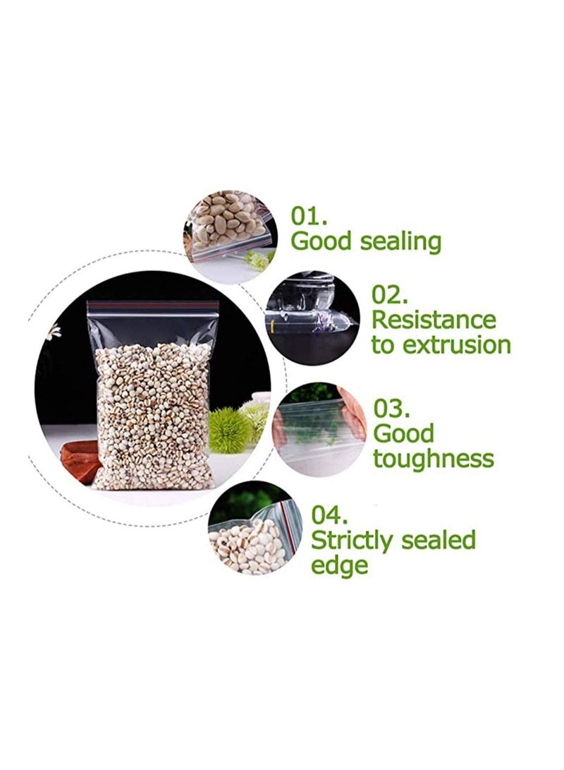 SYOSI 100Pcs Seal Bags Clear Plastic Resealable Poly Storage Pouch for Kitchen Jewellery Craft Beads Small Cookies Sweets Storage  - Image 3