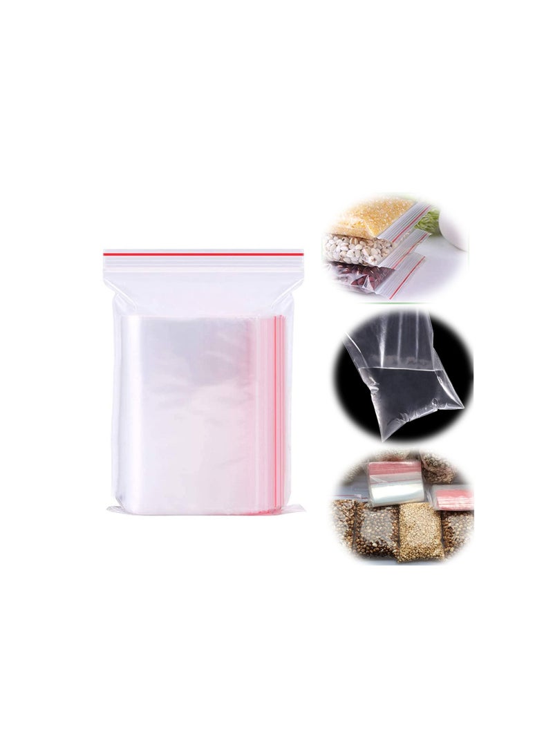 SYOSI 100Pcs Seal Bags Clear Plastic Resealable Poly Storage Pouch for Kitchen Jewellery Craft Beads Small Cookies Sweets Storage  - Image 1