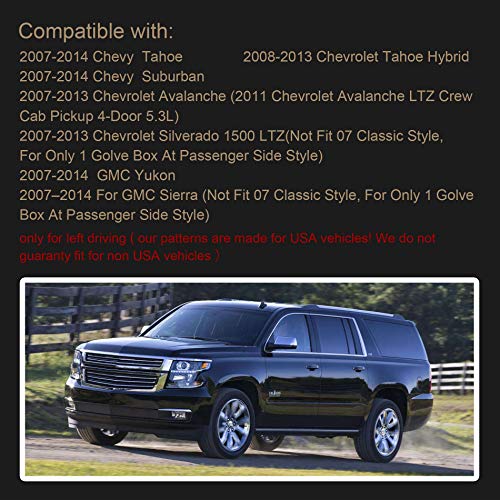 SPEEDWOW Dashboard Dash Board Cover Mat Carpet Compatible with 2007-2014 Chevy Silverado Suburban Tahoe Avalanche GMC Yukon Sierra - Image 4