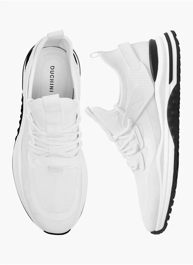 دوتشيني Men's Mesh Lace-Up Ankle Sneakers