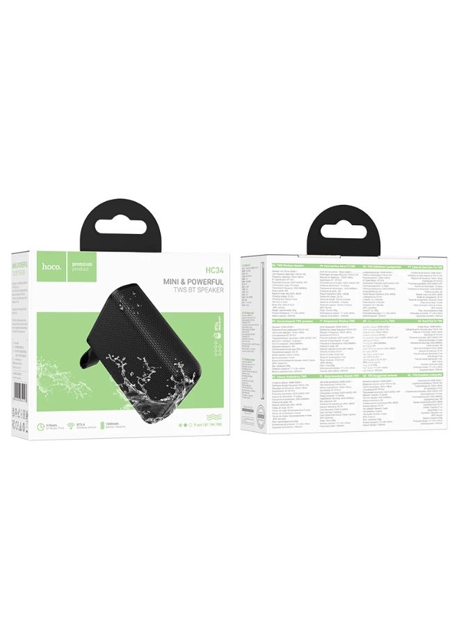 Hoco HC 34 powerful wireless bluetooth speaker black - Image 1