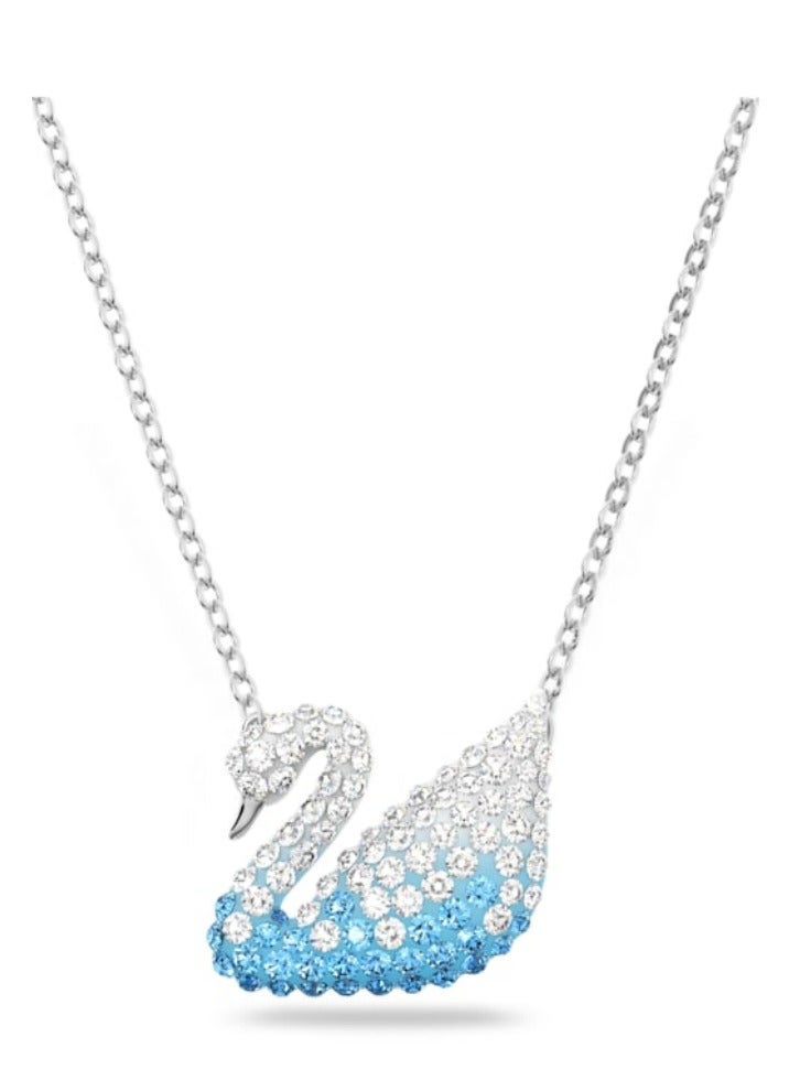 Swaro Studded Iconic Swan Pendant Necklace - Image 1