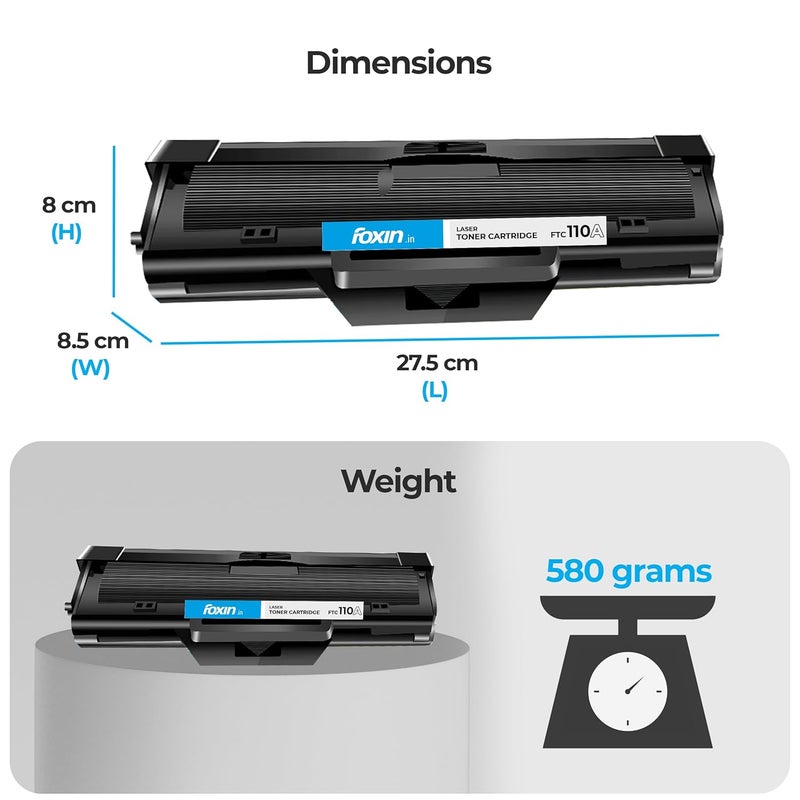 FOXIN FTC-110A Laser Printer Cartridge Compatible with HP Laserjet 108A, 108W, 136A, 136W, 136NW, 138P,138PN,138PNW | Black - Image 5