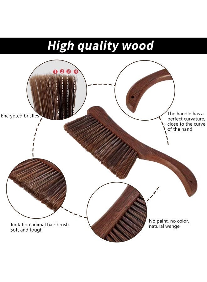 Nailuck Car Interior Cleaning Brush, Soft Bristle Cleaning Brush, Dust Removal Brush, Automotive Interior Cleaning Tool Suitable for cleaning car dashboards, air vents, leather, computers, etc., without damaging the surface (Brown, 1 Pack) - Image 2
