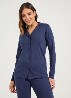 Styli Cotton Jersey Long Sleeves Shirt & Pyjama Set  - Image 3