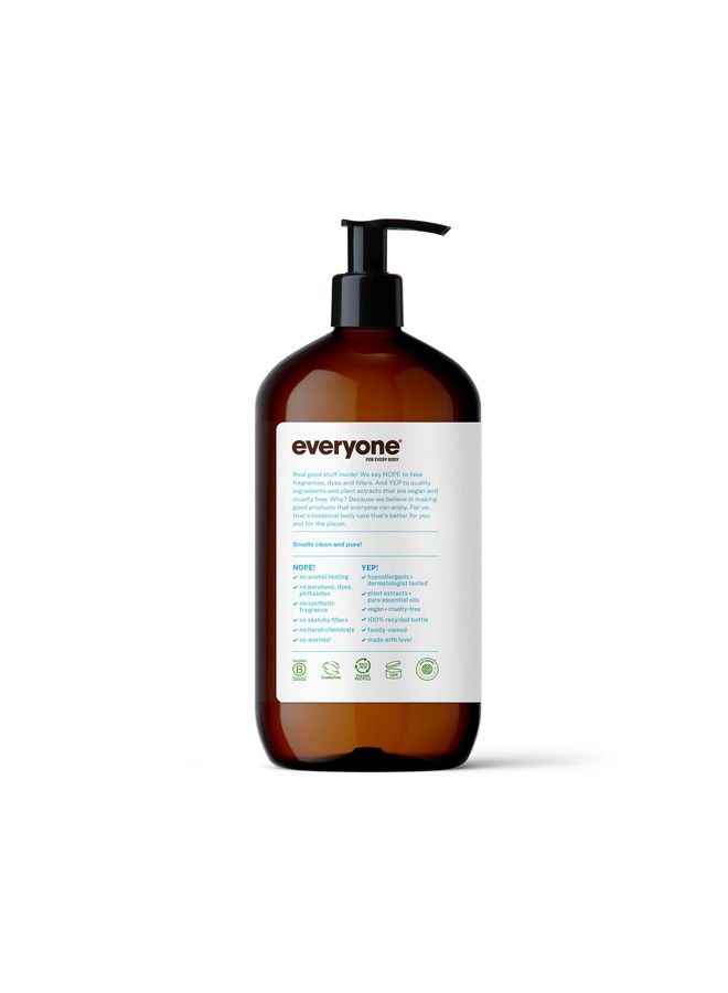 Everyone 3In1 Soap Body Wash Bubble Bath Shampoo 32 Ounce (Pack Of 2) Unscented Coconut Cleanser With Plant Extracts And Pure Essential Oils - Image 3
