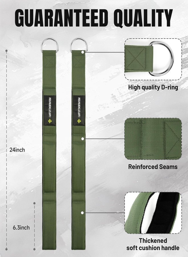 M MANUEKLEAR MANUEKLEAR Tricep Rope Cable Attachment Handles, Greater Range of Motion, Tricep Pull Down Rope for Push Downs, Crunches, Facepulls for Professional Gym (Green 2pcs) - Image 5