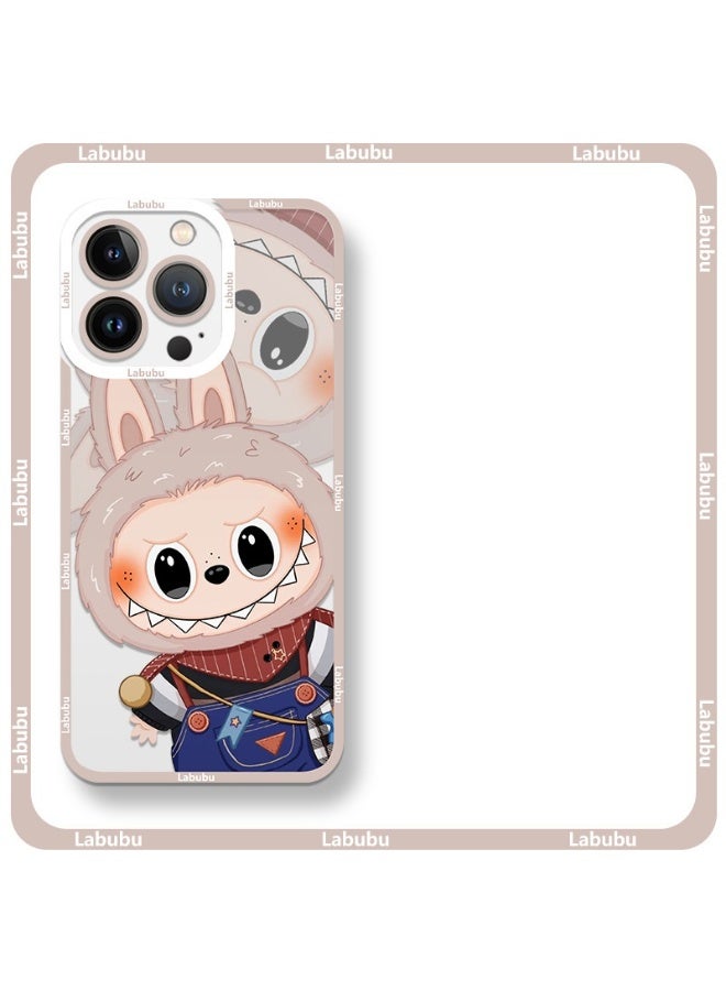 LABUBU Cute labubu Compatible with iPhone Liquid Silicone Case, Full Body Protective Cover, Shockproof, Slim Phone Case for iphone 14Pro Max