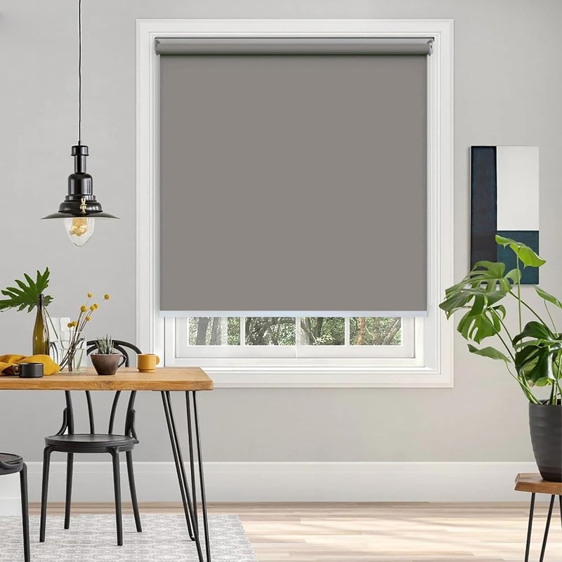 Colornest 100 Blackout Roller Blinds for Windows 72 Inch W X 72 Inch L RollUp Shades Sun UV Protection for Home Office Linen Heavy Duty in 38 MM Pole - Image 1
