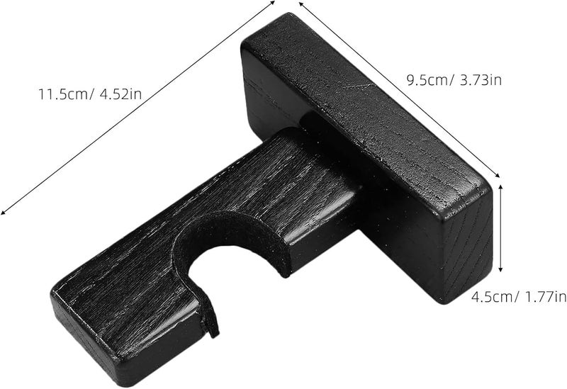 Ciieeo 2 Pairs Black Wooden Hockey Stick Holder Wall Mount Rack for Ice Hockey Stick Storage and Display Organizer Space-saving for Garage and Home - Image 2