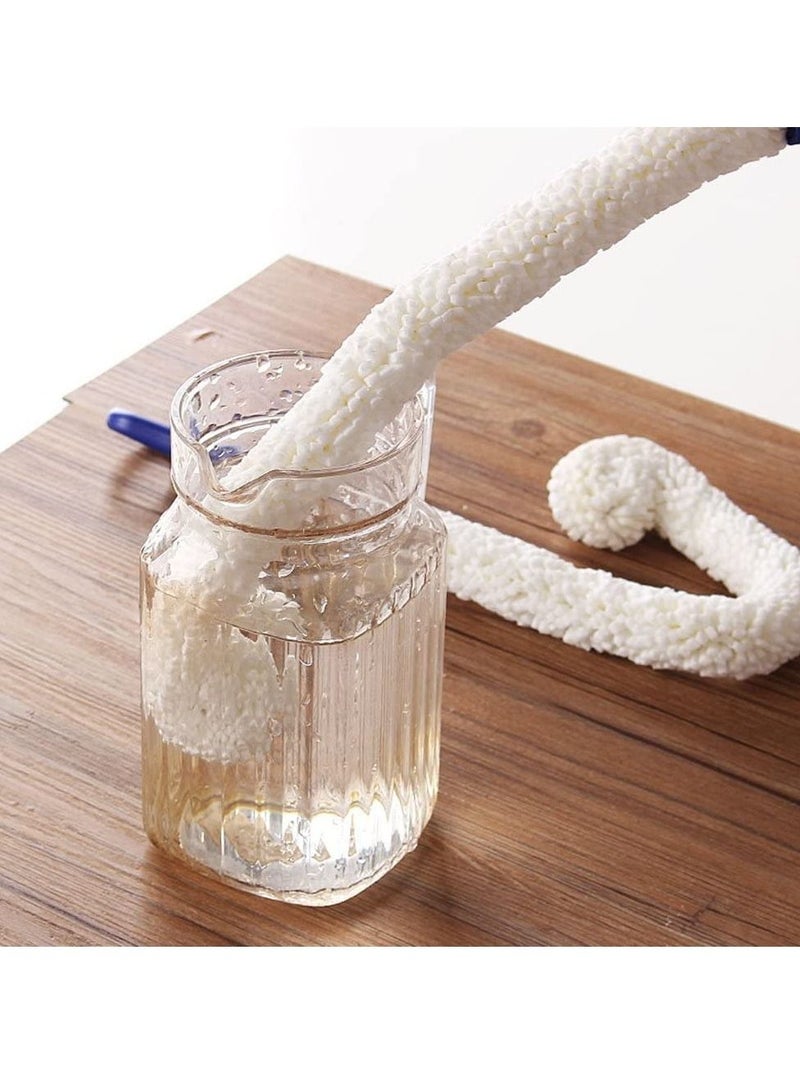 Bottle Brush Cleaner, Bendable Long Water Bottles Cleaner Brushes with Handle, Flexible Washer Cup Scrubber  Round Scrub Set, Cleaning Set - Image 4
