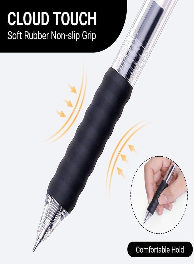 Sikao Black Gel Pens Bulk 30 Pack + 12 Refills, Black Ink 0.7mm Fine Point Smooth Writing No-Smudge, Gel Ink Pens Black with CLOUD TOUCH GRIP, Retractable Click Pens for Office, School, Teachers & Servers - Image 3