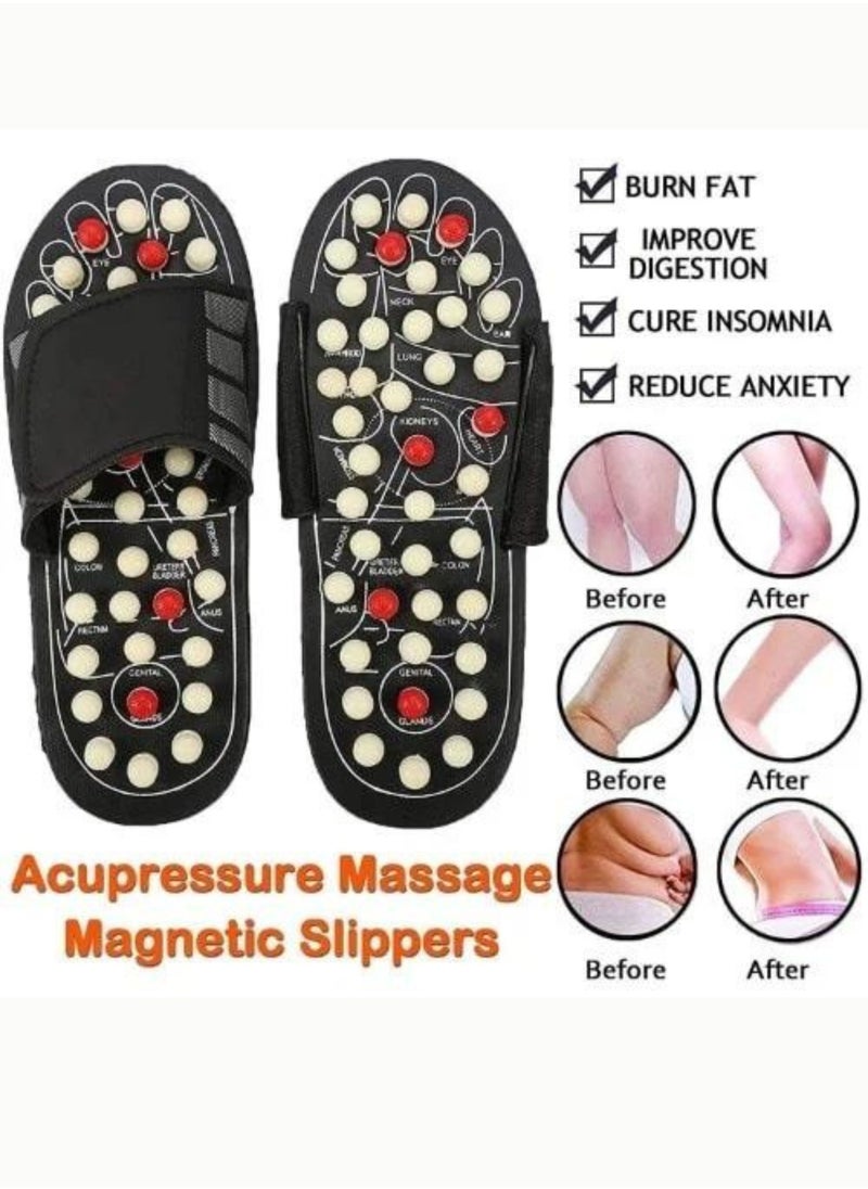Generic - Massaging Slippers Acupressure  and Neo Reflexology Sandals - Acupuncture Socks Alternative - Foot Massage Slippers for Women and Men - Slippers for Heel Pain - ACU Sandals - LL - Image 1