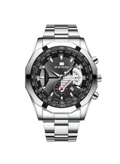 VavaVoom Wrist Watch For Men, Fashion Analog Quartz Men's Watch, 3BAR Waterproof Quartz Watch With Stainless Steel Strap, Wear Resistant Comfortable Luxury Wrist Watch With Luminous Pointer, (Silver)  - Image 1