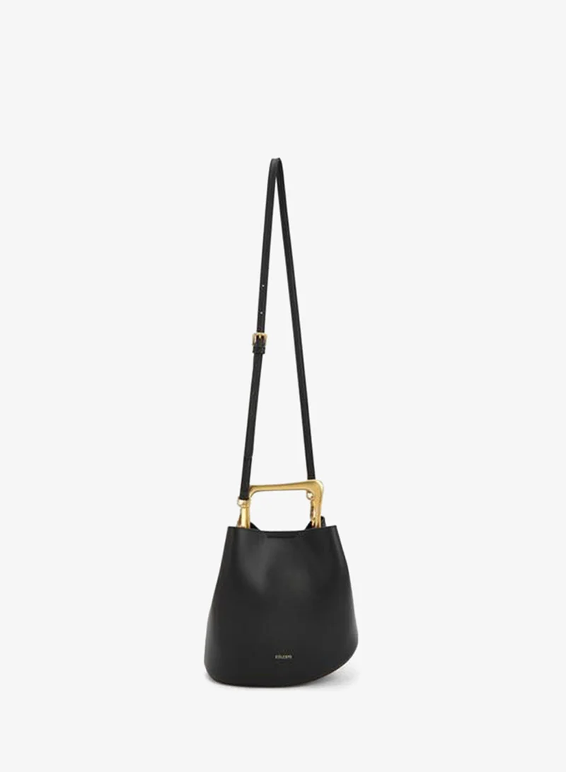 سيليست Metallic Handle Crossbody Bag With Pouch