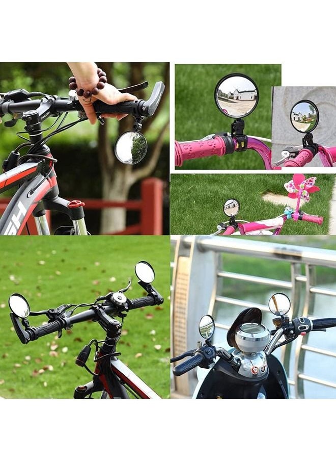 Arabest Bike Mirror, 2pcs Bike Rear View Mirrors, 10cm Bicycle mirrors for handlebars, 360 Rotatable Bike Mirrors Handlebar Rearview Mirror, Acrylic Convex Mirror for Road Bike/MTB/Off-Road/Fixed Gear Bike  - Image 5