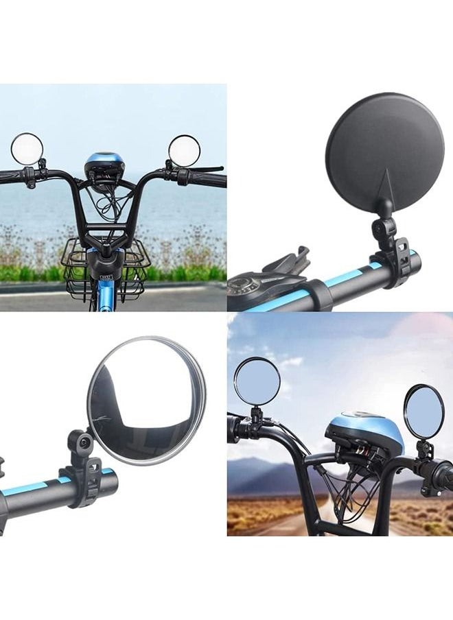 Arabest Bike Mirror, 2pcs Bike Rear View Mirrors, 10cm Bicycle mirrors for handlebars, 360 Rotatable Bike Mirrors Handlebar Rearview Mirror, Acrylic Convex Mirror for Road Bike/MTB/Off-Road/Fixed Gear Bike  - Image 3