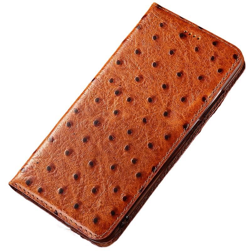 غطاء واقي بملمس جلد لـ iPhone 15 / 15 Plus / 15 Pro / 15 Pro Max مع حماية من السقوط وحامل قائم مع مقاوم للصدمات مع مغناطيس قوي مع مقاوم للخدش باللون Coffee مغناطيسي بوظيفة حامل - Image 1