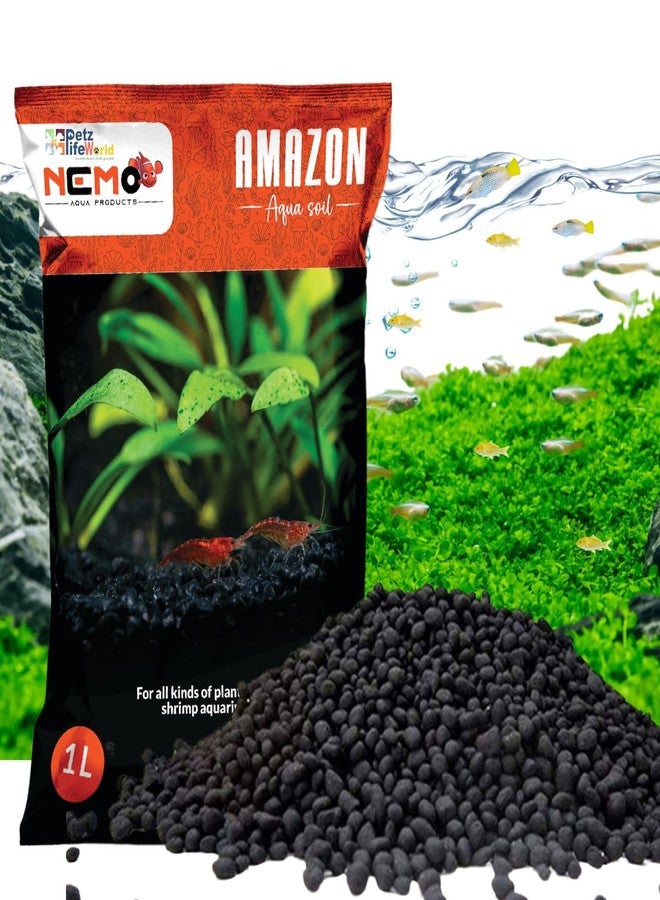 VAYINATO Nemo Aqua Soil (1L) Planted Aquarium Substrate | Fish Tank Water Grass Mud for Natural Aquatic Plants and Shrimps | No Cloudiness | Clear Water | Rich Nutrients - Image 1