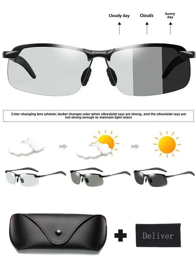 Generic - Polarized night vision glasses color-changing sunglasses male driver driving mirror fishing sunglasses day and night driving special glasses - Image 1