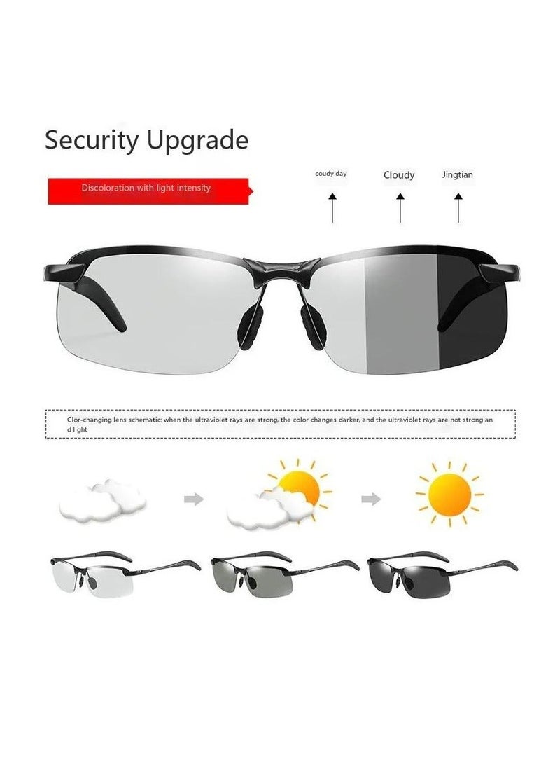 Polarized night vision glasses color-changing sunglasses male driver driving mirror fishing sunglasses day and night driving special glasses - Image 2
