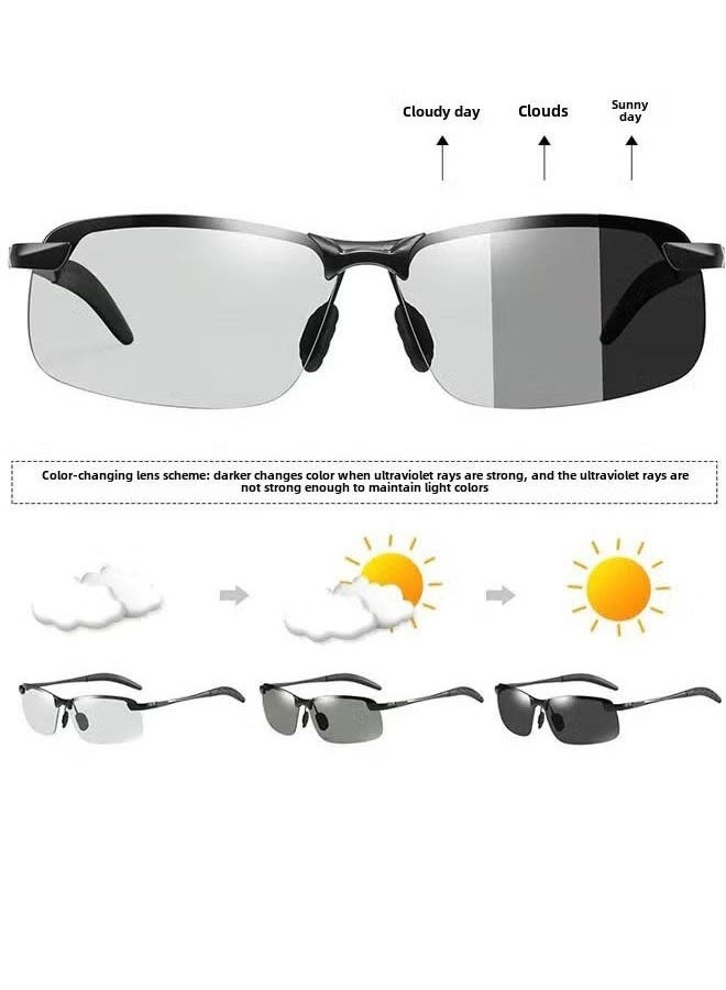 Photochromic Polarized Sunglasses UV400 Day Night Vision Driving Outdoor Sun Glasses For Men Women - Image 2