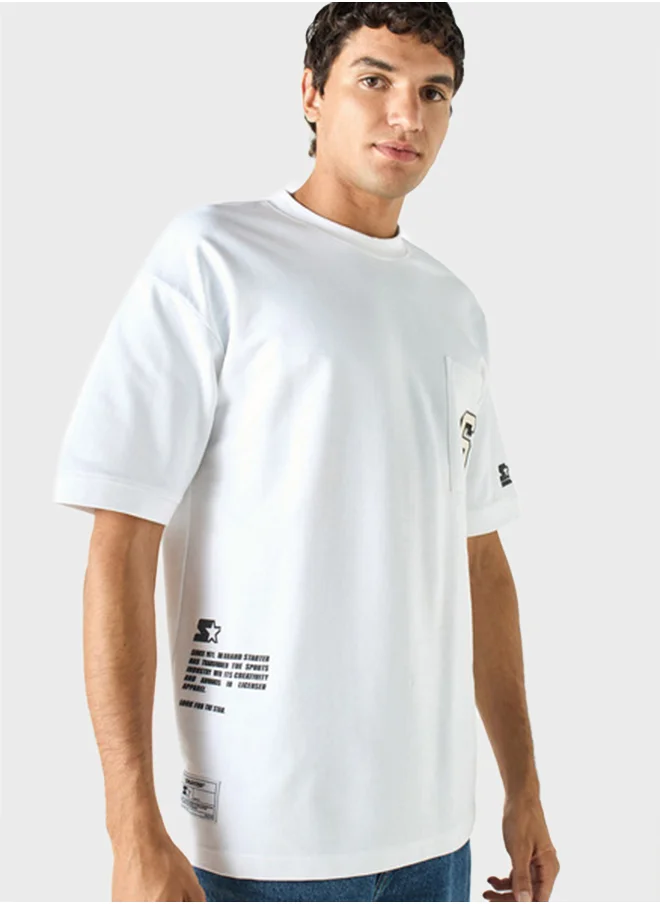 ستارتر Print T-Shirt With Crew Neck