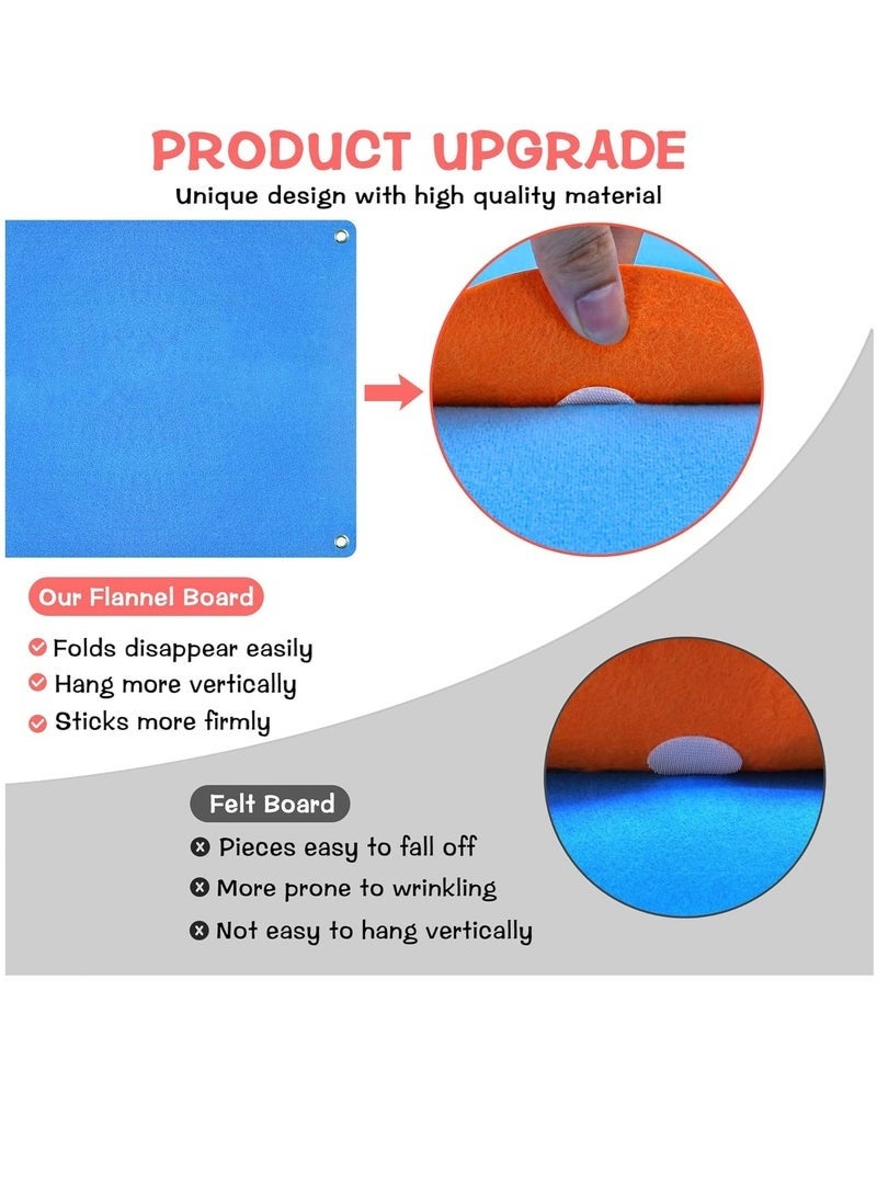 Kids Reusable Ocean Felt Board Toy Portable Travel Storytelling Board Game Wall Hanging Underwater World Theme Toy Early Learning Interactive Play Kit for Toddlers Children - Image 5