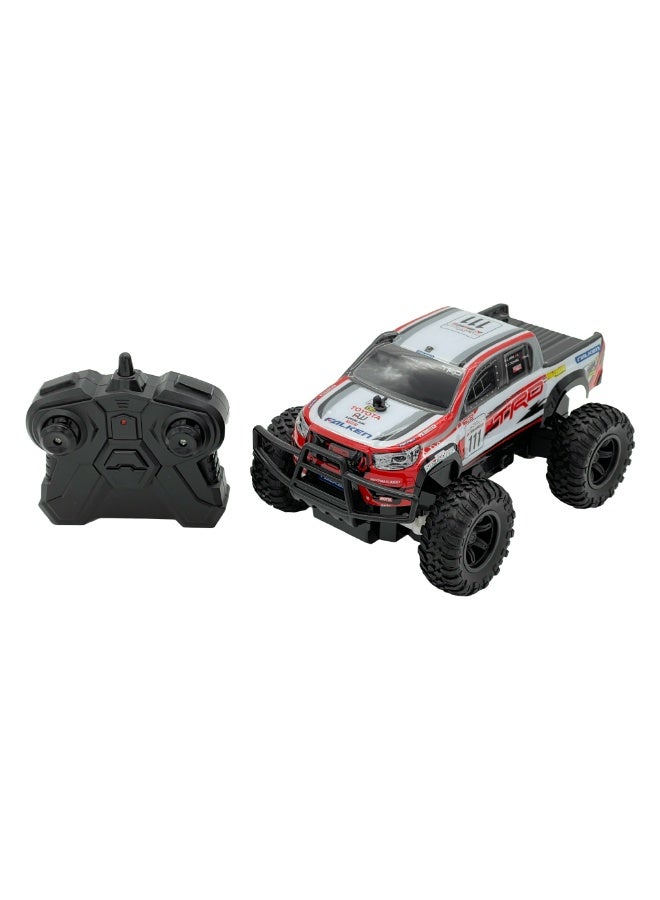 D-Power مجموعة سيارات RC توأم بمقياس 1:24 - AUDI RS Q e-tron داكار رالي و TOYOTA HILUX AXCR | مجموعة شاحنة دفع رباعي بالتحكم عن بعد 2.4GHz مع بطاريات مضمونة | للأطفال من عمر 6 سنوات فما فوق - Image 4