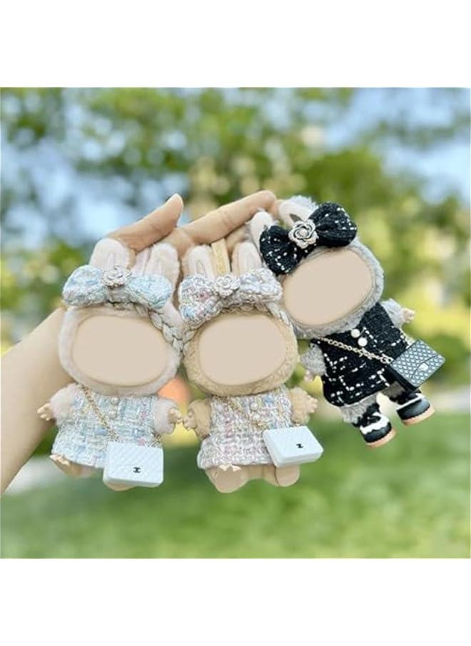 General Labubu Clothes - Clothes for Labubu Outfit,Chic Style Set for 17cm Labubu Dolls,17cm Doll Clothes Suitable for 17cm labubu Dolls Accessories，Shoes + 1 Clothes + 1 Bag + 1 Hairband(Style A)  - Image 3
