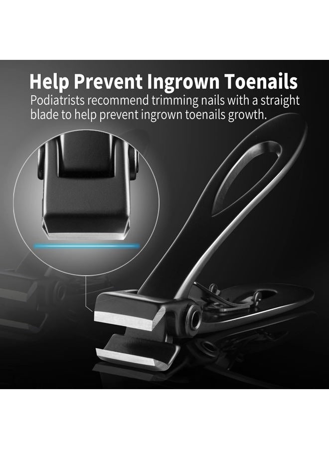 EBEWANLI Straight Nail Clipper, 17mm Wide Jaw Opening Extra Large Toenail Clippers for Thick Nails or Tough Fingernail & Ingrown Toenail, Heavy Duty Thick Toenail Clippers for Seniors, Men, Adult - Image 2