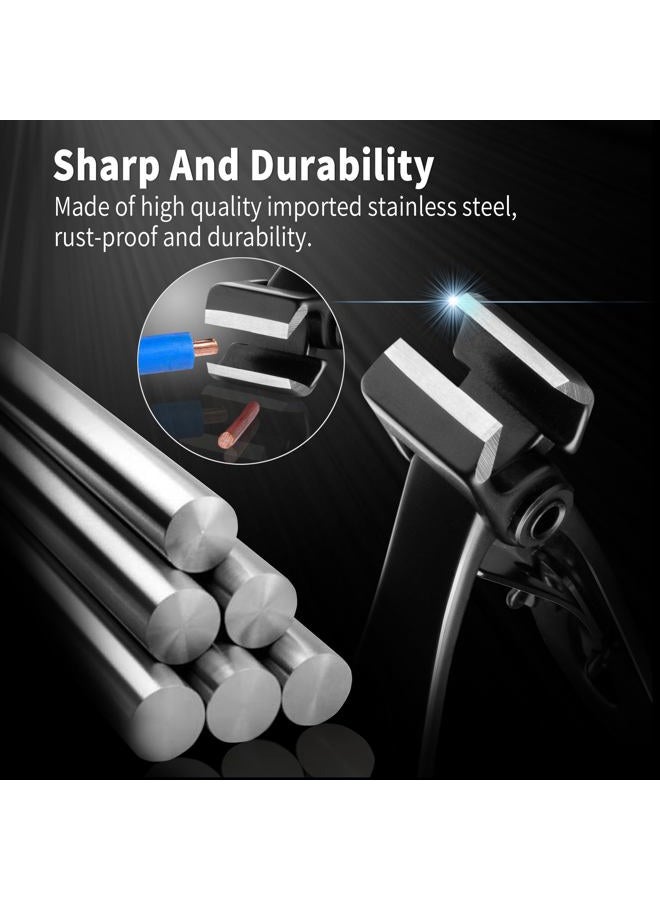 EBEWANLI Straight Nail Clipper, 17mm Wide Jaw Opening Extra Large Toenail Clippers for Thick Nails or Tough Fingernail & Ingrown Toenail, Heavy Duty Thick Toenail Clippers for Seniors, Men, Adult - Image 3