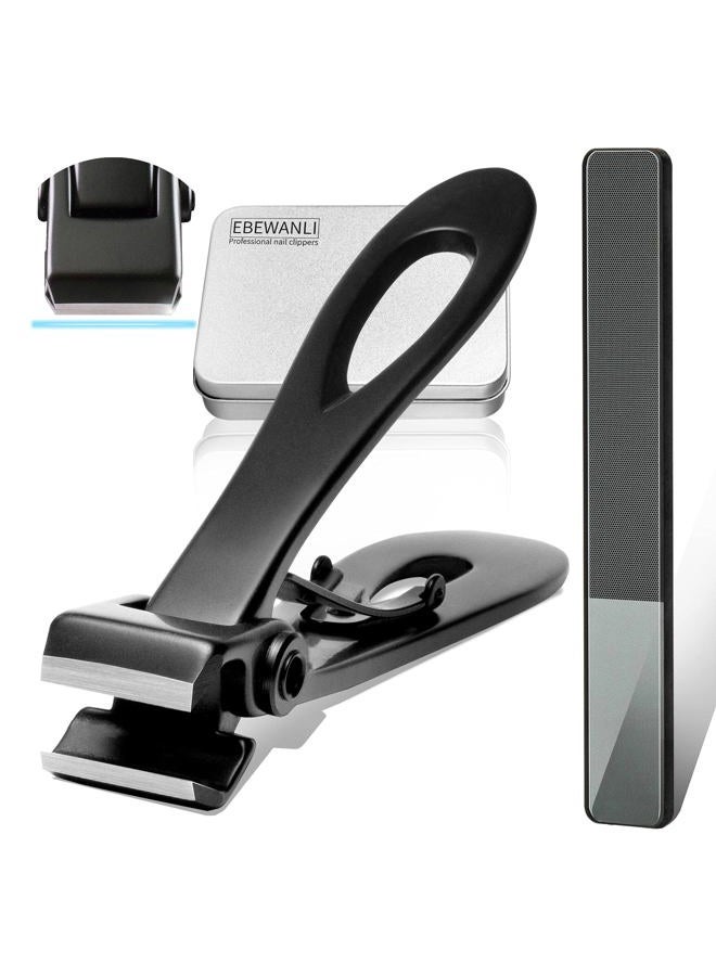 EBEWANLI Straight Nail Clipper, 17mm Wide Jaw Opening Extra Large Toenail Clippers for Thick Nails or Tough Fingernail & Ingrown Toenail, Heavy Duty Thick Toenail Clippers for Seniors, Men, Adult - Image 1