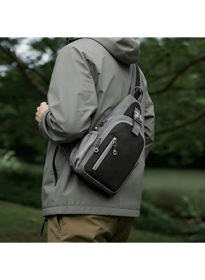 Right Away Men's Crossbody Bag High-end Casual Portable Small Shoulder Bag Outdoor Chest Bag Small Backpack - Image 1