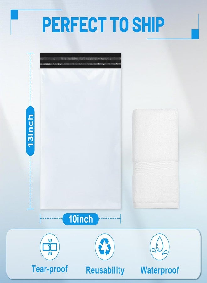 LINSIRON 50 Pcs Poly Mailers Shipping Bags 10x13 Inch Packaging Clothes Polymailers Envelopes Mailing Package Self Seal Shipping Envelopes Waterproof Poly Bags Small Business Supplies Package White - Image 2