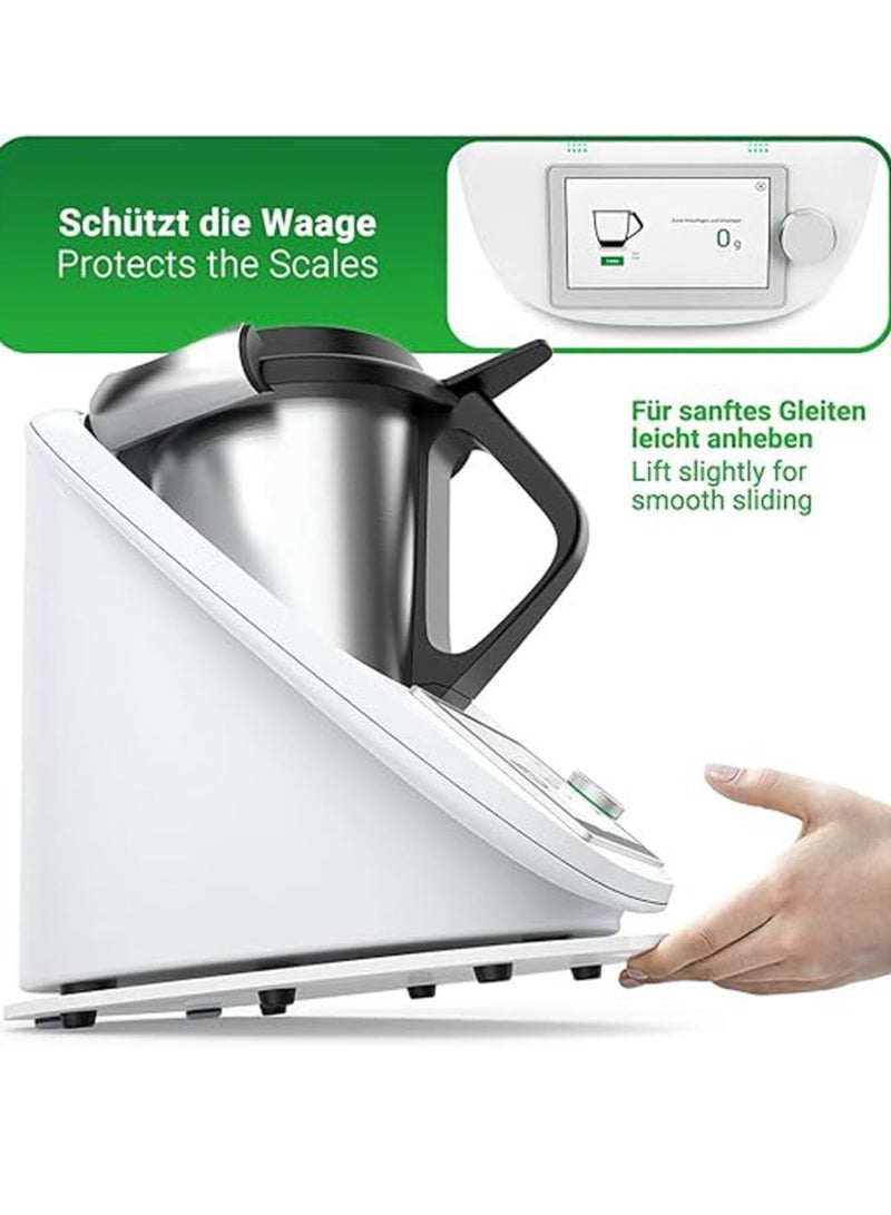 عام انزلاق المجلس ل Thermomix TM6 TM5 ، الاكريليك Thermomix انزلاق المجلس ، مستقرة وسهلة للتحرك ، اكسسوارات Thermomix ، أبيض - Image 3