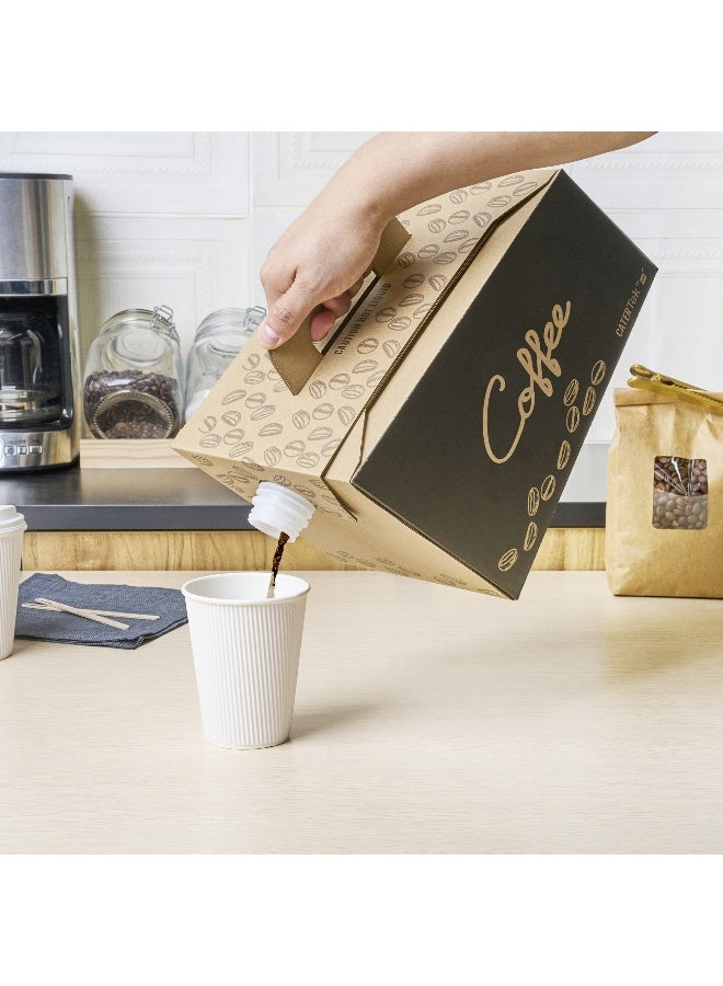 Restaurantware Cater Tek 160 Ounce Coffee To Go Containers, 10 Disposable Beverage Servers - With Handle, Insulated, Black Paper Coffee Box Containers, Portable, Serves Up To 20 Cups - Image 5